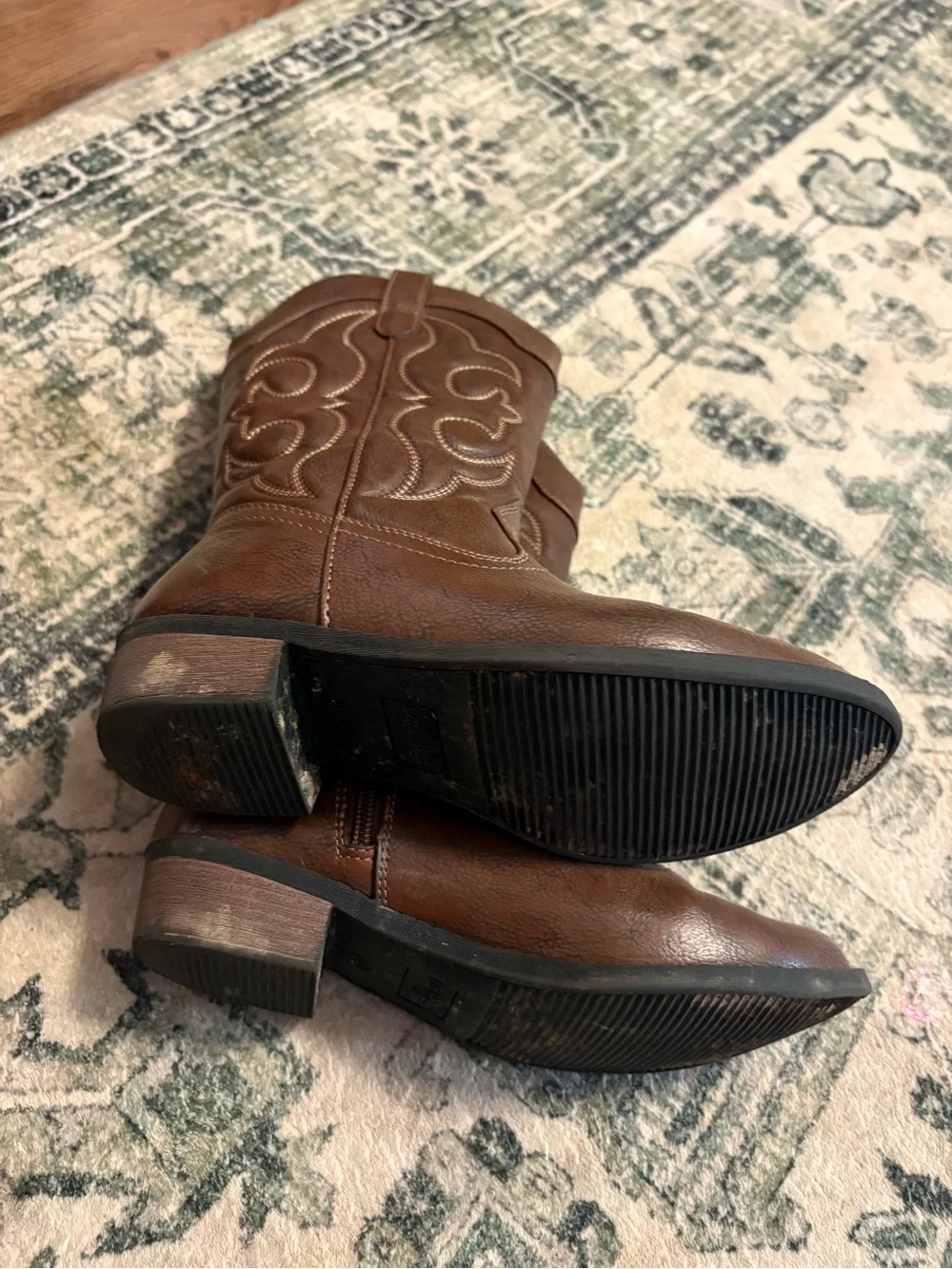 Cat & Jack Brown Kids Western Cowboy Boots
